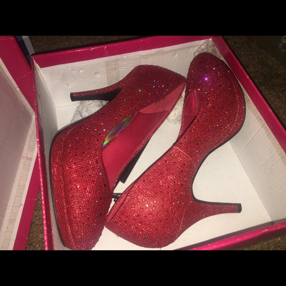 Red Jewel Heels